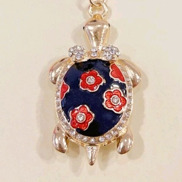 Turtle 🐢 Rhinestone Keychain - Picture 3 of 3